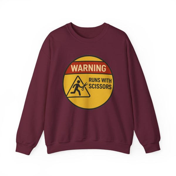 Warning Runs With Scissors Sweatshirt - Image 9