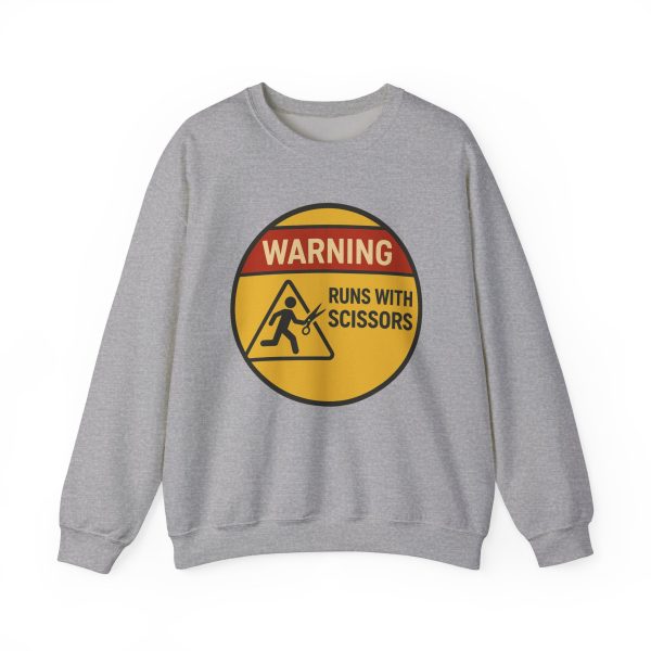 Warning Runs With Scissors Sweatshirt - Image 8