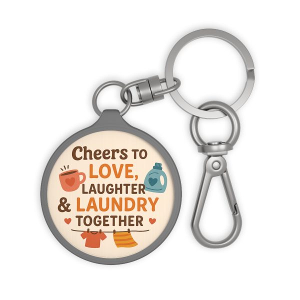 Cheers to Love Laundry And Laughter Keychain Tag