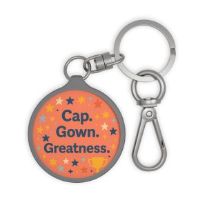 Cap, Gown, Greatness Graduation Keyring Tag