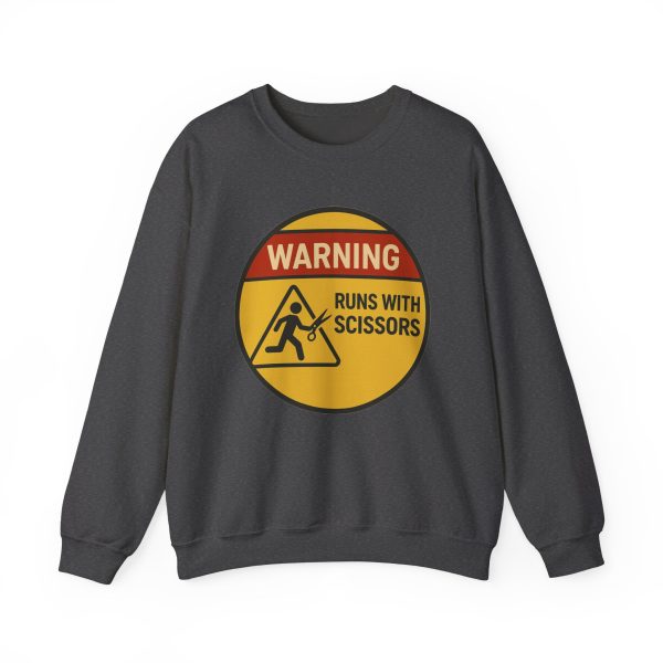 Warning Runs With Scissors Sweatshirt - Image 11