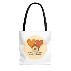 Two Hearts One Home Tote Bag