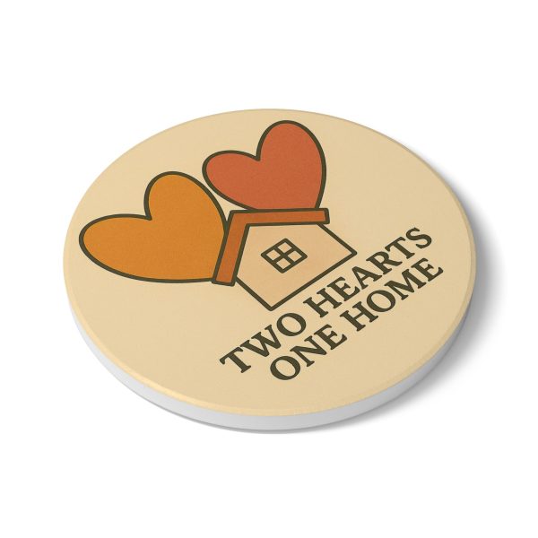 Two Hearts One Home Ceramic Coaster - Image 3